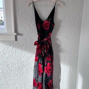 Anthropologie Floral Burnout Jumpsuit